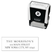Minimale moderne Typografie-Rücksendeadresse Permastempel (Beispiel)