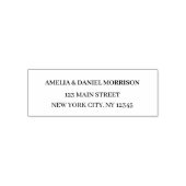 Minimale moderne Typografie-Rücksendeadresse Permastempel (Design)