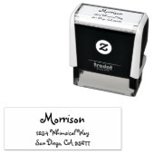 Minimale moderne Typografie-Rücksendeadresse Permastempel (Beispiel)