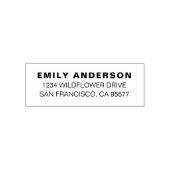 Minimale moderne Typografie-Rücksendeadresse Permastempel (Design)