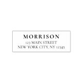 Minimale moderne Typografie-Rücksendeadresse Permastempel (Design)