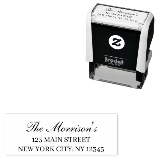 Minimale moderne Typografie-Rücksendeadresse Permastempel (Beispiel)