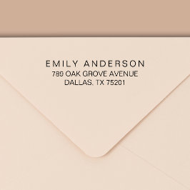 Minimale moderne Typografie-Rücksendeadresse Permastempel