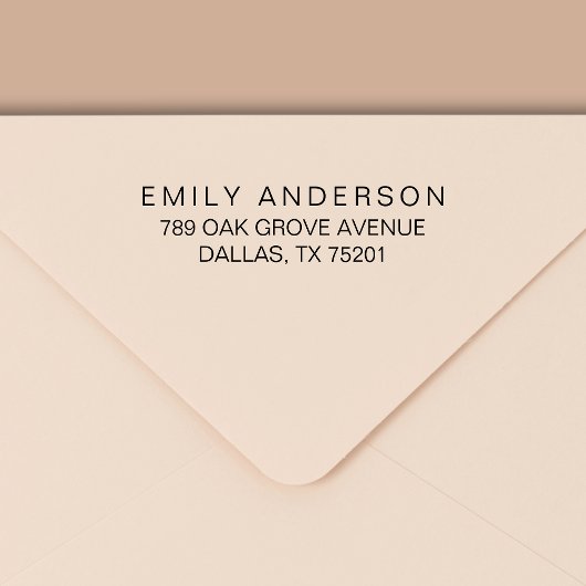 Minimale moderne Typografie-Rücksendeadresse Permastempel