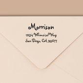 Minimale moderne Typografie-Rücksendeadresse Permastempel