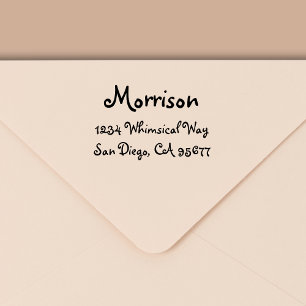 Minimale moderne Typografie-Rücksendeadresse Permastempel