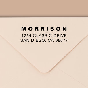 Minimale moderne Typografie-Rücksendeadresse Permastempel