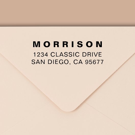 Minimale moderne Typografie-Rücksendeadresse Permastempel