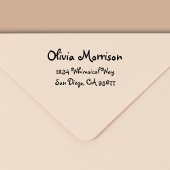 Minimale moderne Typografie-Rücksendeadresse Permastempel