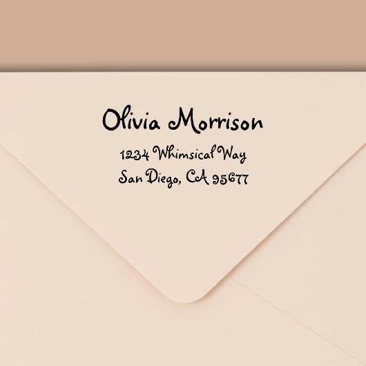 Minimale moderne Typografie-Rücksendeadresse Permastempel