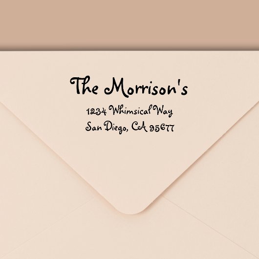 Minimale moderne Typografie-Rücksendeadresse Permastempel