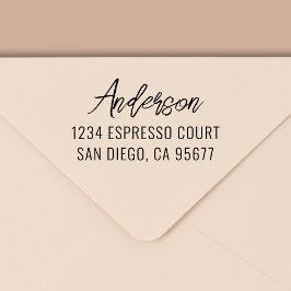 Minimale moderne Typografie-Rücksendeadresse Permastempel