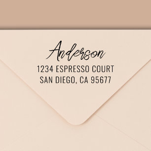 Minimale moderne Typografie-Rücksendeadresse Permastempel