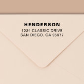 Minimale moderne Typografie-Rücksendeadresse Permastempel