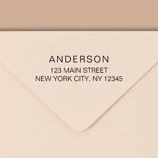 Minimale moderne Typografie-Rücksendeadresse Permastempel