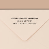 Minimale moderne Typografie-Rücksendeadresse Permastempel