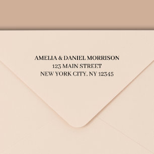 Minimale moderne Typografie-Rücksendeadresse Permastempel