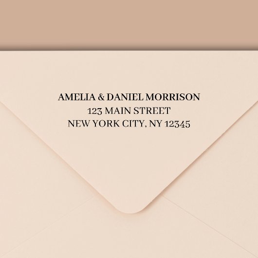 Minimale moderne Typografie-Rücksendeadresse Permastempel