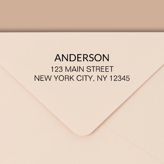 Minimale moderne Typografie-Rücksendeadresse Permastempel