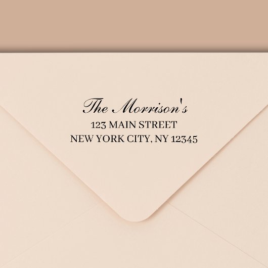 Minimale moderne Typografie-Rücksendeadresse Permastempel