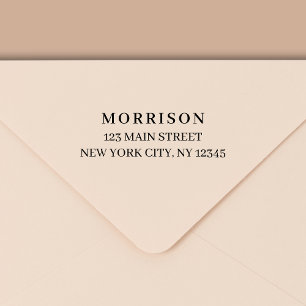 Minimale moderne Typografie-Rücksendeadresse Permastempel