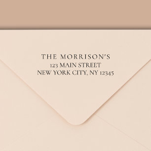 Minimale moderne Typografie-Rücksendeadresse Permastempel