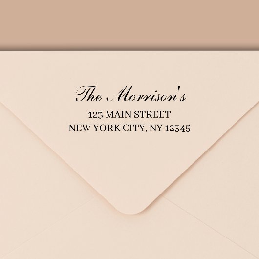 Minimale moderne Typografie-Rücksendeadresse Permastempel