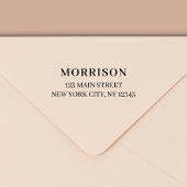 Minimale moderne Typografie-Rücksendeadresse Permastempel