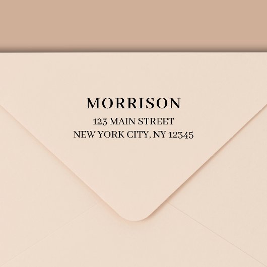 Minimale moderne Typografie-Rücksendeadresse Permastempel