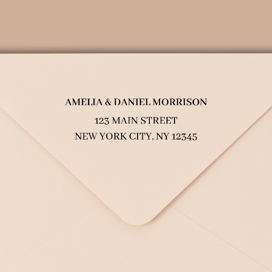 Minimale moderne Typografie-Rücksendeadresse Permastempel