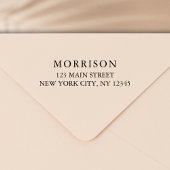 Minimale moderne Typografie-Rücksendeadresse Permastempel