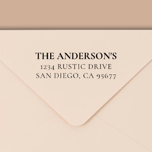 Minimale moderne Typografie-Rücksendeadresse Permastempel