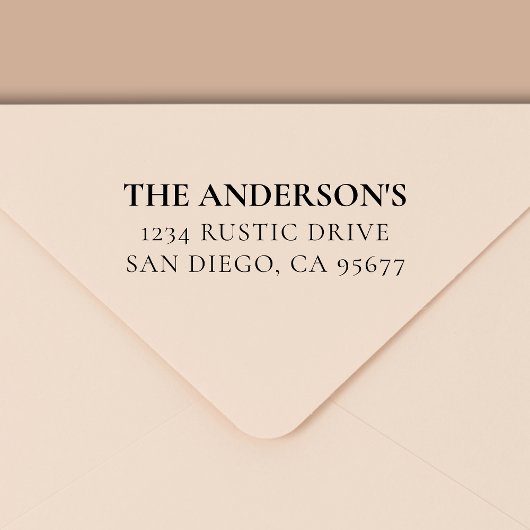 Minimale moderne Typografie-Rücksendeadresse Permastempel