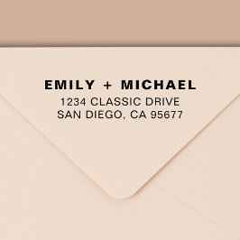 Minimale moderne Typografie-Rücksendeadresse Permastempel