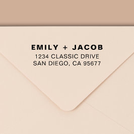 Minimale moderne Typografie-Rücksendeadresse Permastempel