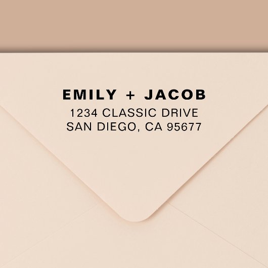 Minimale moderne Typografie-Rücksendeadresse Permastempel