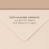 Minimale moderne Typografie-Rücksendeadresse Permastempel