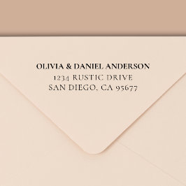 Minimale moderne Typografie-Rücksendeadresse Permastempel