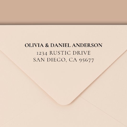 Minimale moderne Typografie-Rücksendeadresse Permastempel