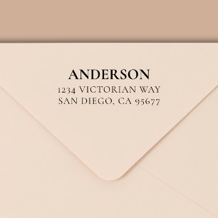 Minimale moderne Typografie-Rücksendeadresse Permastempel