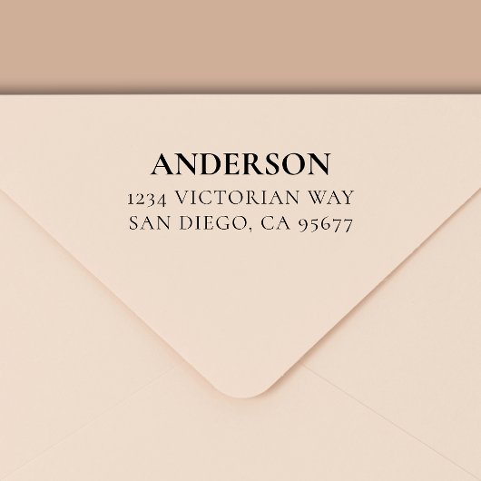 Minimale moderne Typografie-Rücksendeadresse Permastempel