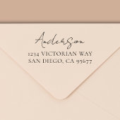 Minimale moderne Typografie-Rücksendeadresse Permastempel