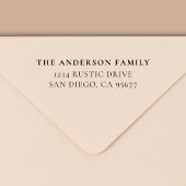 Minimale moderne Typografie-Rücksendeadresse Permastempel