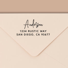 Minimale moderne Typografie-Rücksendeadresse Permastempel