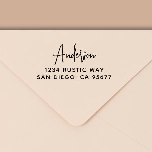 Minimale moderne Typografie-Rücksendeadresse Permastempel