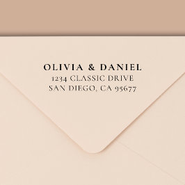 Minimale moderne Typografie-Rücksendeadresse Permastempel