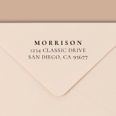 Minimale moderne Typografie-Rücksendeadresse Permastempel