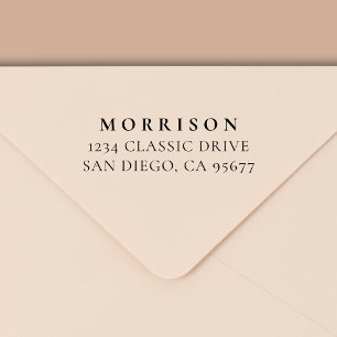 Minimale moderne Typografie-Rücksendeadresse Permastempel