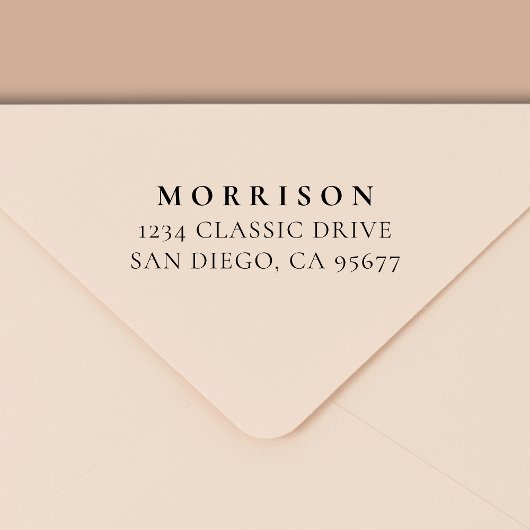 Minimale moderne Typografie-Rücksendeadresse Permastempel