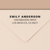 Minimale moderne Typografie-Rücksendeadresse Permastempel